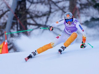 Slovenská lyžiarka Petra Vlhová počas super-G v Zauchsensee.