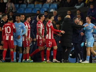 Futbalisti Atlética Madrid a Manchesteru City.