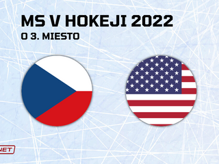 Česko - USA, ONLINE prenos zo zápasu o bronz na MS v hokeji 2022.