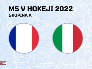 Francúzsko - Taliansko, ONLINE prenos zo zápasu na MS v hokeji 2022.