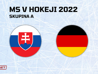 Slovensko - Nemecko, ONLINE prenos z druhého zápasu Slovenska na MS v hokeji 2022.