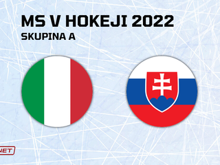 Slovensko - Taliansko, ONLINE prenos zo šiesteho zápasu Slovenska na MS v hokeji 2022.