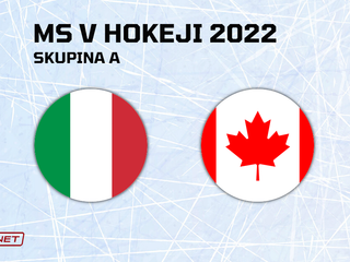 Taliansko - Kanada, ONLINE prenos zo zápasu na MS v hokeji 2022.