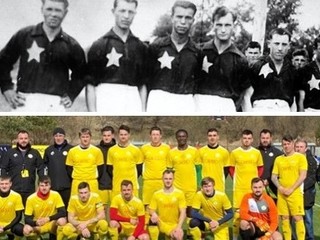 Futbalisti Brvnišťa kedysi a dnes.