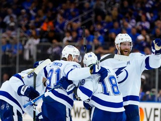 Hokejisti tímu Tampa Bay Lightning.