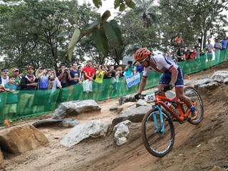 Peter Sagan na horskom bicykli na OH Rio 2016.