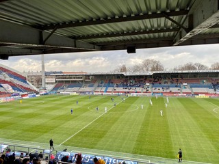 Momentka zo zápasu Sigma Olomouc - Dynamo České Budějovice.