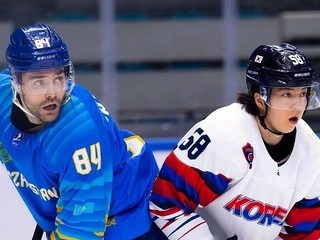 Momentka zo zápasu Kazachstan - Kórejská republika.