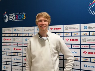 Slovenský šermiar Alex Duduc na Európskych hrách v Krakove.