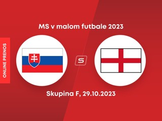 Slovensko vs. Anglicko: ONLINE prenos z MS v malom futbale 2023.