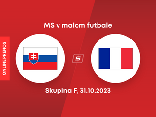 Slovensko - Francúzsko: ONLINE prenos zo zápasu skupiny F na MS v malom futbale 2023.
