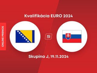 Bosna a Hercegovina - Slovensko: ONLINE prenos zo zápasu skupiny J v kvalifikácii EURO 2024.