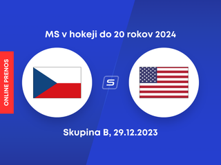 Česko - USA: ONLINE prenos zo zápasu skupiny B na MS v hokeji do 20 rokov 2024.