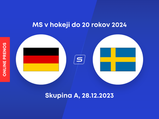 Nemecko - Švédsko: ONLINE prenos zo zápasu skupiny A na MS v hokeji do 20 rokov 2024.