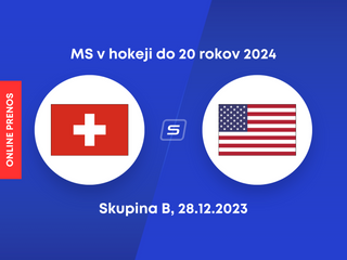 Švajčiarsko - USA: ONLINE prenos zo zápasu skupiny B na MS v hokeji do 20 rokov 2024.