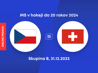 Česko - Švajčiarsko: ONLINE prenos zo zápasu skupiny B na MS v hokeji do 20 rokov 2024.