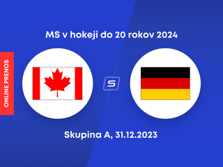 Kanada - Nemecko: ONLINE prenos zo zápasu skupiny A na MS v hokeji do 20 rokov 2024.