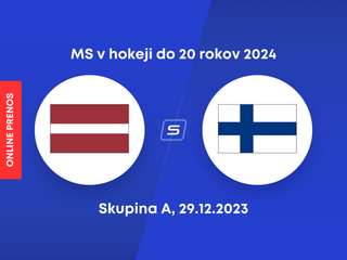 Lotyšsko - Fínsko: ONLINE prenos zo zápasu skupiny A na MS v hokeji do 20 rokov 2024.