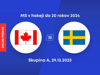 Kanada - Švédsko: ONLINE prenos zo zápasu skupiny A na MS v hokeji do 20 rokov 2024.