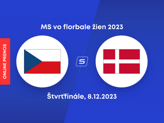 Česko - Dánsko: ONLINE prenos zo štvrťfinále MS vo florbale žien 2023.
