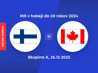 Fínsko - Kanada: ONLINE prenos zo zápasu skupiny A na MS v hokeji do 20 rokov 2024 (MS U20).