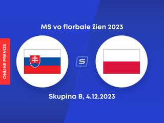 Slovensko - Poľsko: ONLINE prenos zo zápasu skupiny B na MS vo florbale žien 2023.