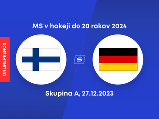 Fínsko - Nemecko: ONLINE prenos zo zápasu skupiny A na MS v hokeji do 20 rokov 2024 (MS U20).