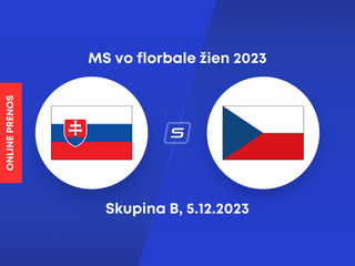 Slovensko - Česko: ONLINE prenos zo zápasu skupiny B na MS vo florbale žien 2023.