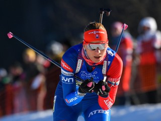 Slovenská biatlonistka Anastastia Kuzminová