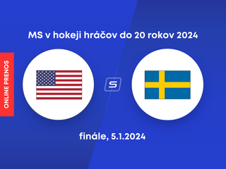 USA - Švédsko: ONLINE prenos z finále MS v hokeji do 20 rokov 2024.