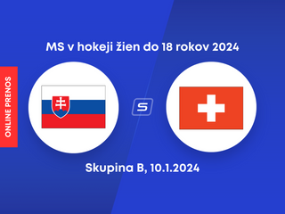 Slovensko - Švajčiarsko: ONLINE prenos zo zápasu skupiny B na MS v hokeji žien do 18 rokov 2024.