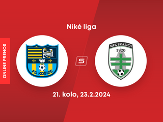 FC Košice - MFK Skalica: ONLINE prenos zo zápasu 21. kola Niké ligy.