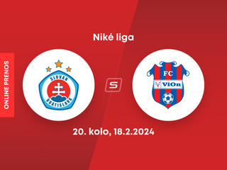 ŠK Slovan Bratislava - FC ViOn Zlaté Moravce: ONLINE prenos zo zápasu 20. kola Niké ligy.