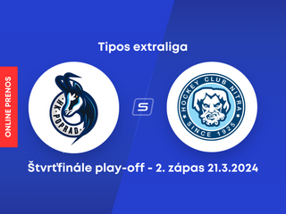HK Poprad - HK Nitra: ONLINE prenos z 2. zápasu štvrťfinále play-off Tipos extraligy.