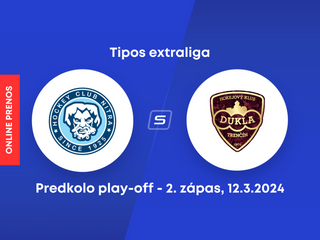 HK Nitra - HK Dukla Trenčín: ONLINE prenos z 2. zápasu predkola play-off Tipos extraligy.