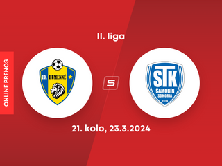 FK Humenné - FC ŠTK 1914 Šamorín: ONLINE prenos zo zápasu 21. kola II. ligy.