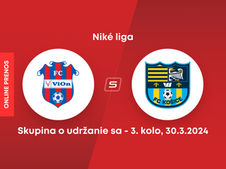FC ViOn Zlaté Moravce - FC Košice: ONLINE prenos zo zápasu 3. kola skupiny o udržanie sa v Niké lige.