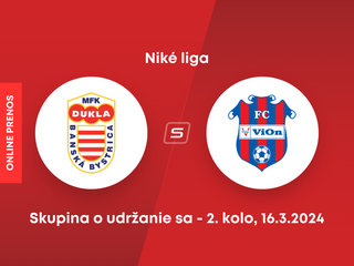 MFK Dukla Banská Bystrica - FC ViOn Zlaté Moravce: ONLINE prenos zo zápasu 2. kola skupiny o udržanie sa v Niké lige.