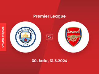 Manchester City - Arsenal FC: ONLINE prenos zo zápasu 30. kola Premier League.