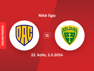 DAC Dunajská Streda - MŠK Žilina: ONLINE prenos zo zápasu 22. kola Niké ligy.