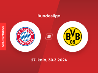 Bayern Mníchov - Borussia Dortmund: ONLINE prenos zo zápasu 27. kola Bundesligy. 