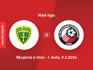 MŠK Žilina - FK Železiarne Podbrezová: ONLINE prenos zo zápasu 1. kola skupiny o titul Niké ligy.