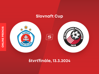 Slovan Bratislava - Podbrezová: ONLINE prenos zo zápasu Slovnaft Cupu.