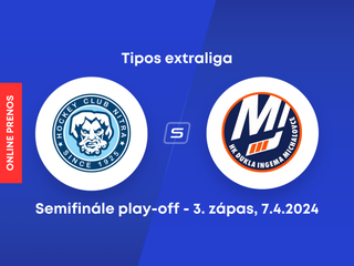 HK Nitra - HK Dukla Ingema Michalovce: ONLINE prenos z tretieho zápasu semifinále play-off Tipos extraligy.