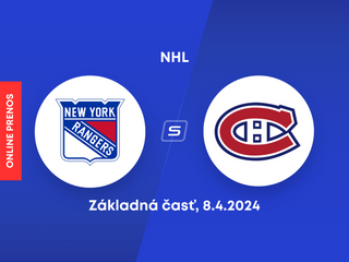 New York Rangers - Montreal Canadiens: Sledujte s nami online prenos zo zápasu zámorskej NHL. 