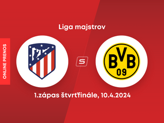 Atletico Madrid - Borussia Dortmund: ONLINE prenos zo štvrťfinále Ligy majstrov