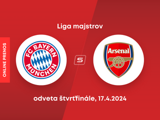 Bayern Mníchov - Arsenal: ONLINE prenos zo štvrťfinále Ligy majstrov