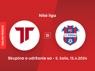 AS Trenčín - FC ViOn Zlaté Moravce: ONLINE prenos zo zápasu 5. kola skupiny o udržanie sa v Niké lige.