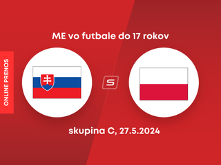 Slovensko U17- Poľsko U17: ONLINE prenos zo zápasu ME vo futbale do 17 rokov