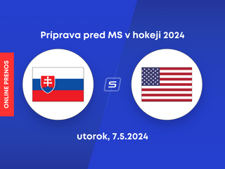 Slovensko - USA: ONLINE prenos z prípravného zápasu pred MS v hokeji 2024.